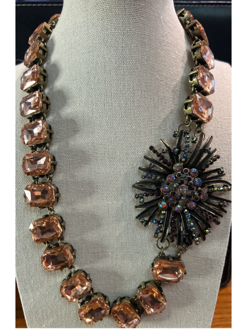 Women's Leslie Danzis Statement Necklace One Size Pink Bronze
